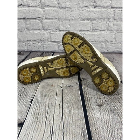 Wilson Golf Shoe Women's Size 7 White Tan GS372 - Picture 10 of 12